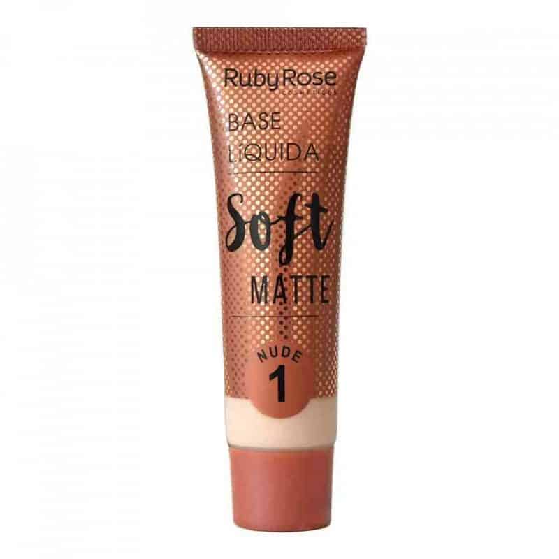 Base Líquida Soft Matte Nude HB8050 Ruby Rose - Cor N01