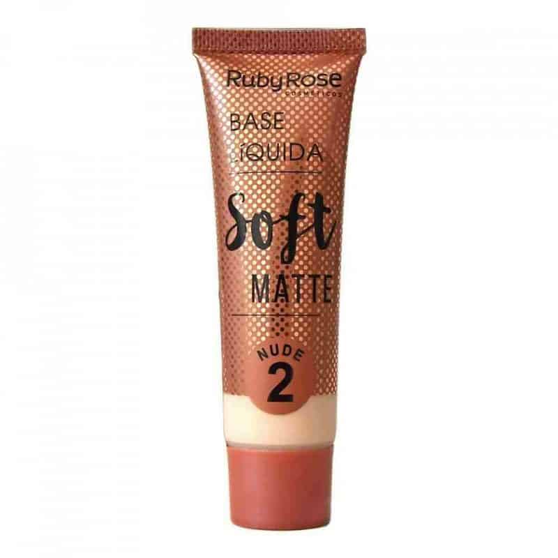 Base Líquida Soft Matte Nude HB8050 Ruby Rose - Cor N02