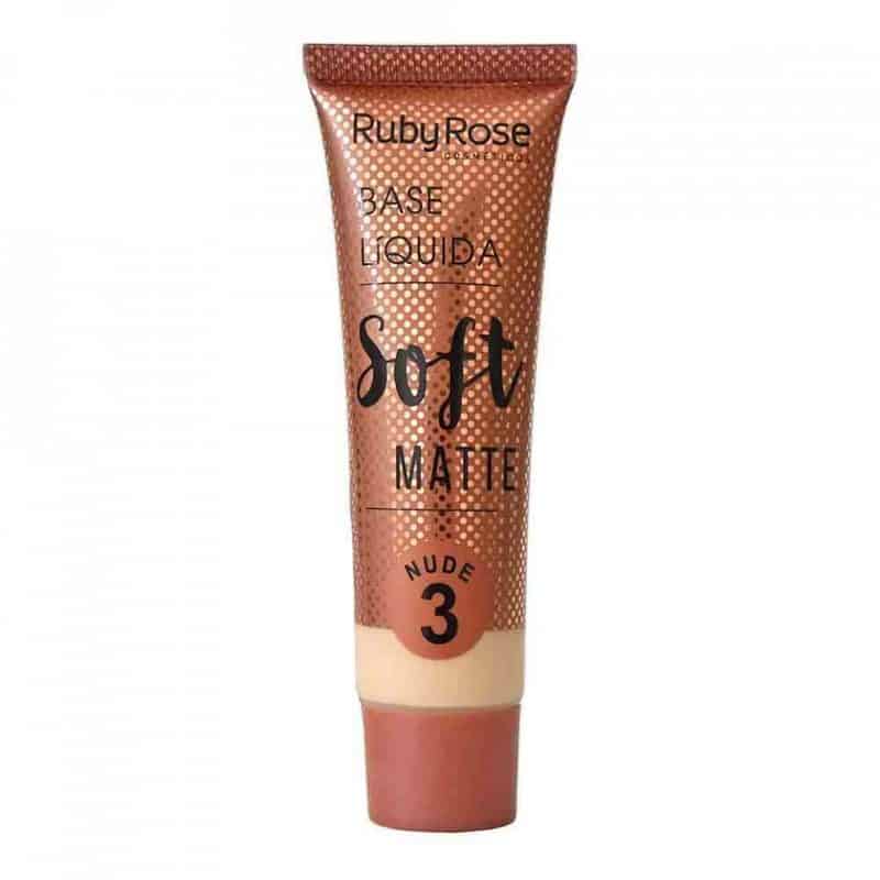 Base Líquida Soft Matte Nude HB8050 Ruby Rose - Cor N03