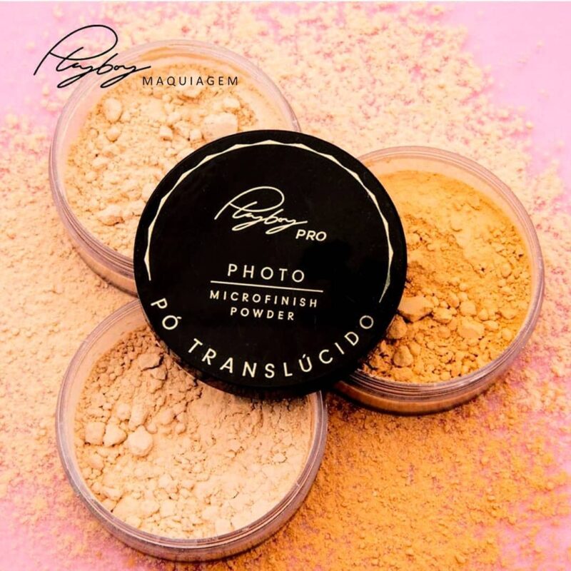 po facial translucido photo microfinish powder playboy tudo de maquiagem