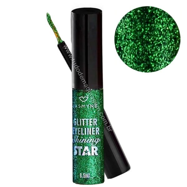 Delineador Glitter Shining Star da Jasmyne Cor verde