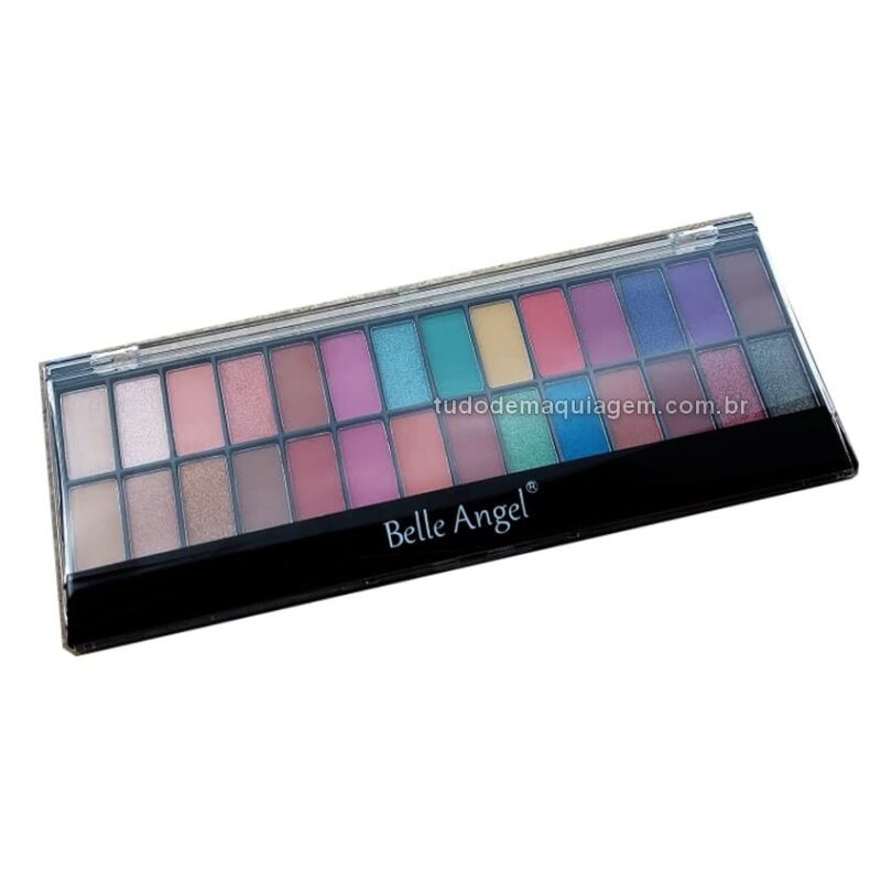 paleta de sombras 28 cores Belle angel fechada