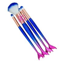 kit 4 pinceis cauda de sereia azul e rosa