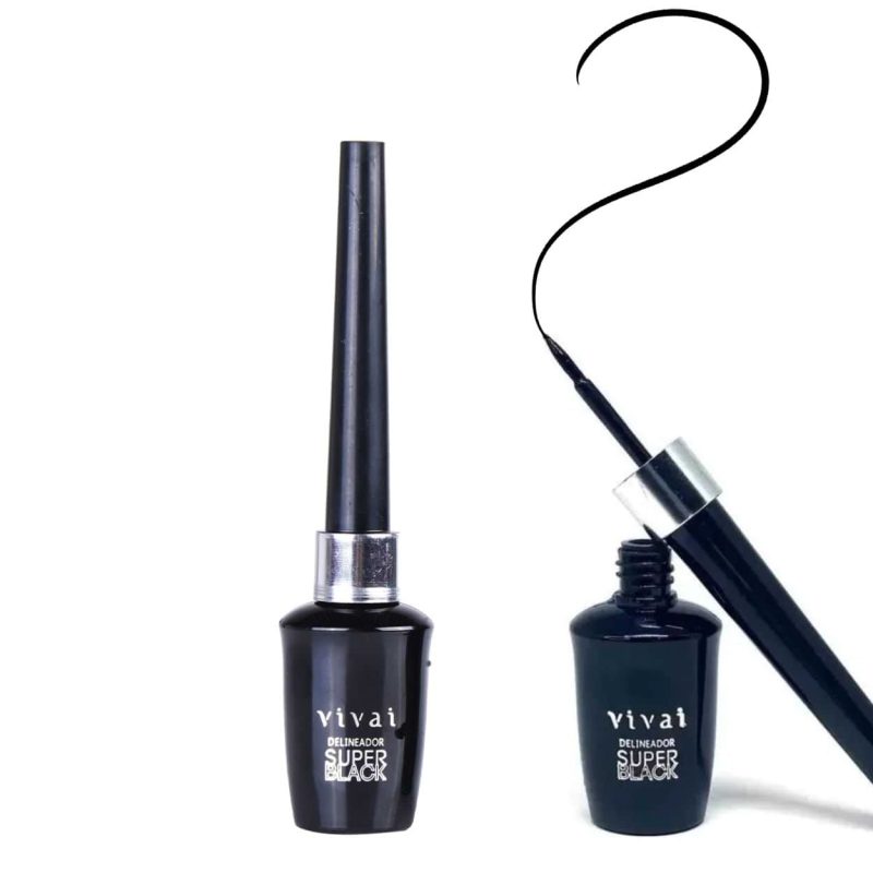 Delineador Líquido Preto Super Black Vivai - Image 2
