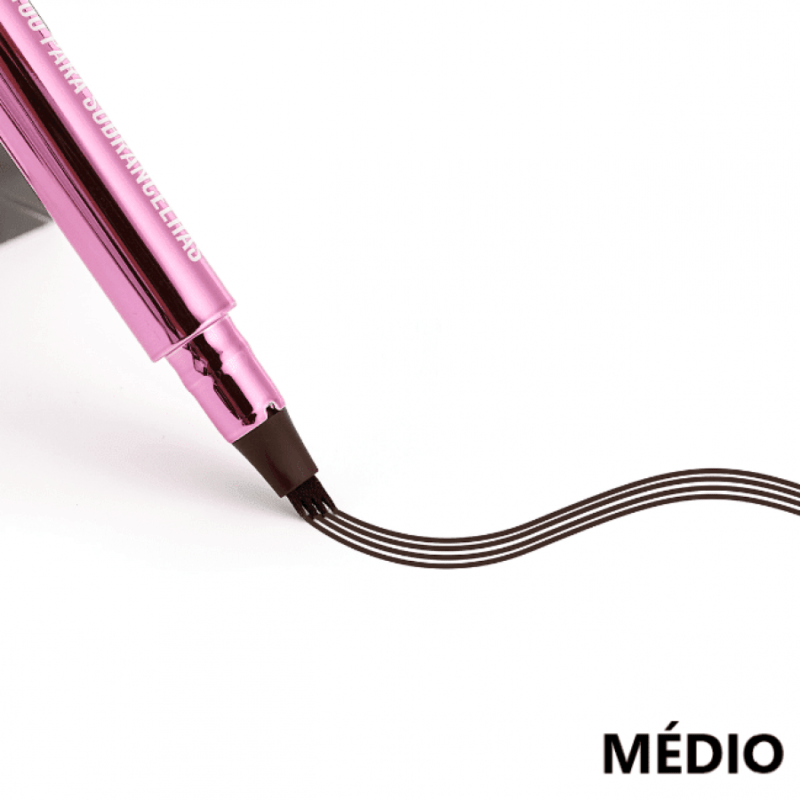 caneta tatto sobrancelhas vivai cor medio