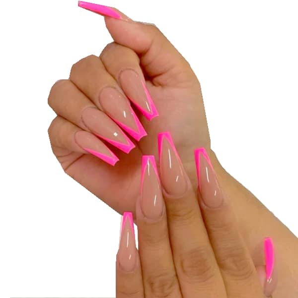 unhas em gel preta bailarina