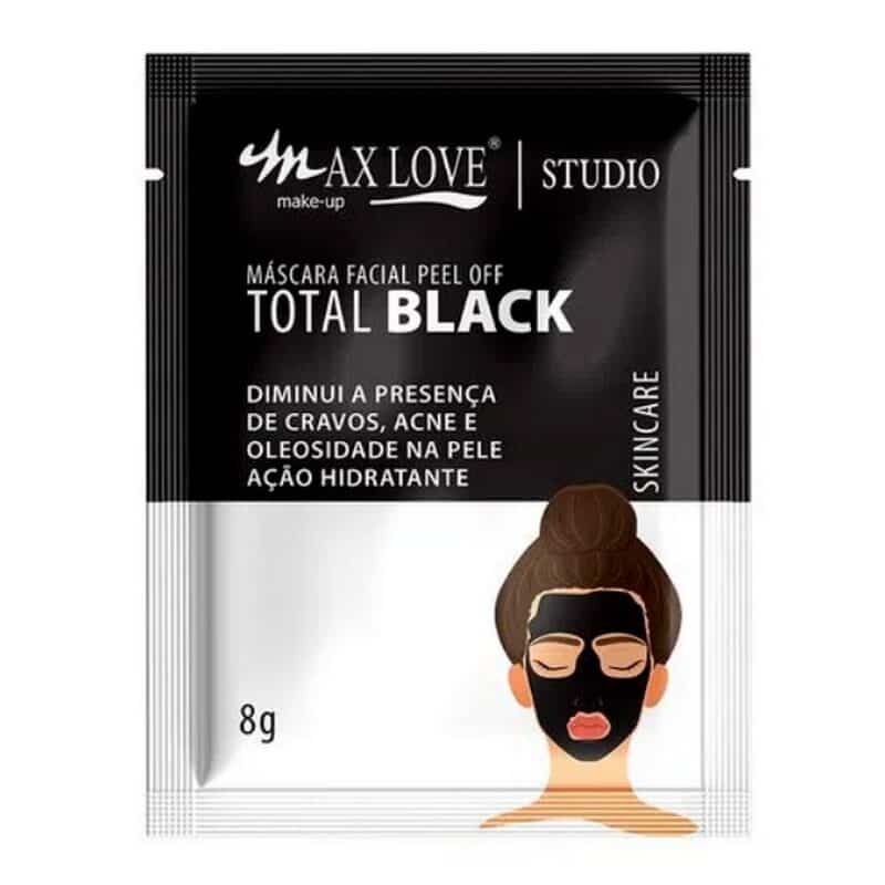 mascara facial peel off total blcak max love