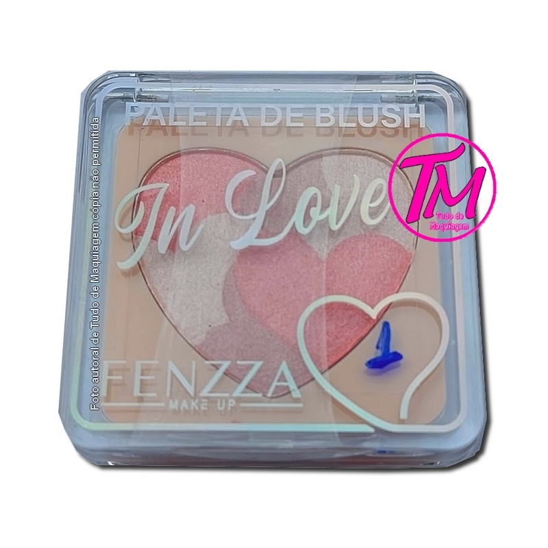 paleta de blush mosaico in love fenzza cor 1