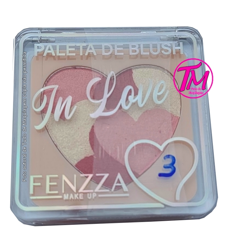 paleta de blush mosaico in love fenzza cor 3