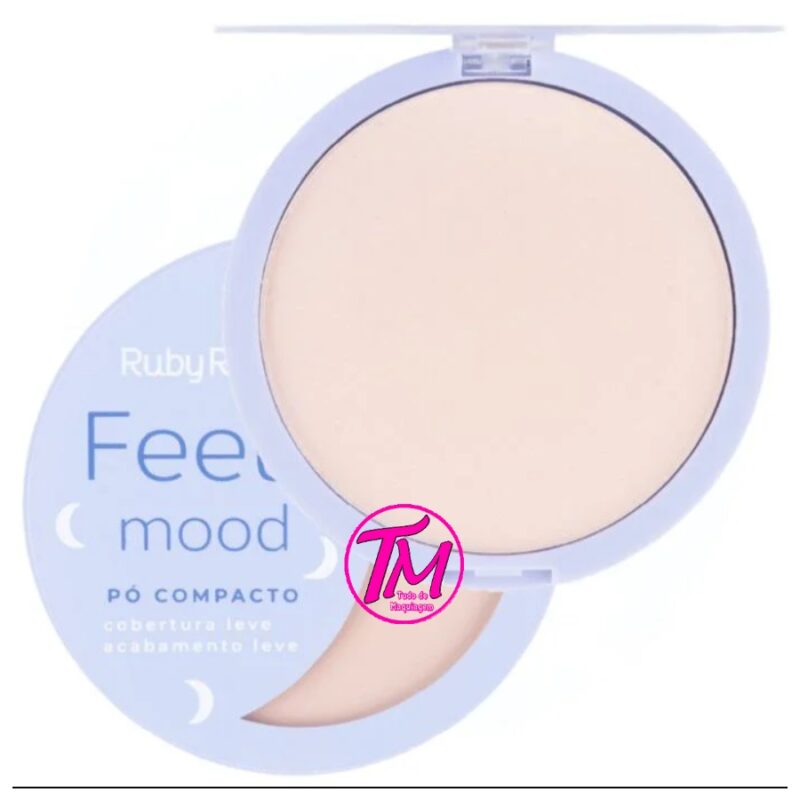 Pó compacto feels mood cor 44 ruby rose