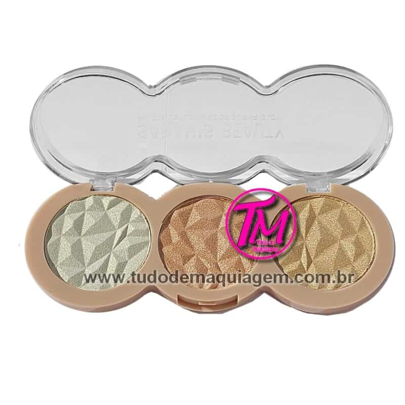 paleta de iluminador sugar glow B aberta
