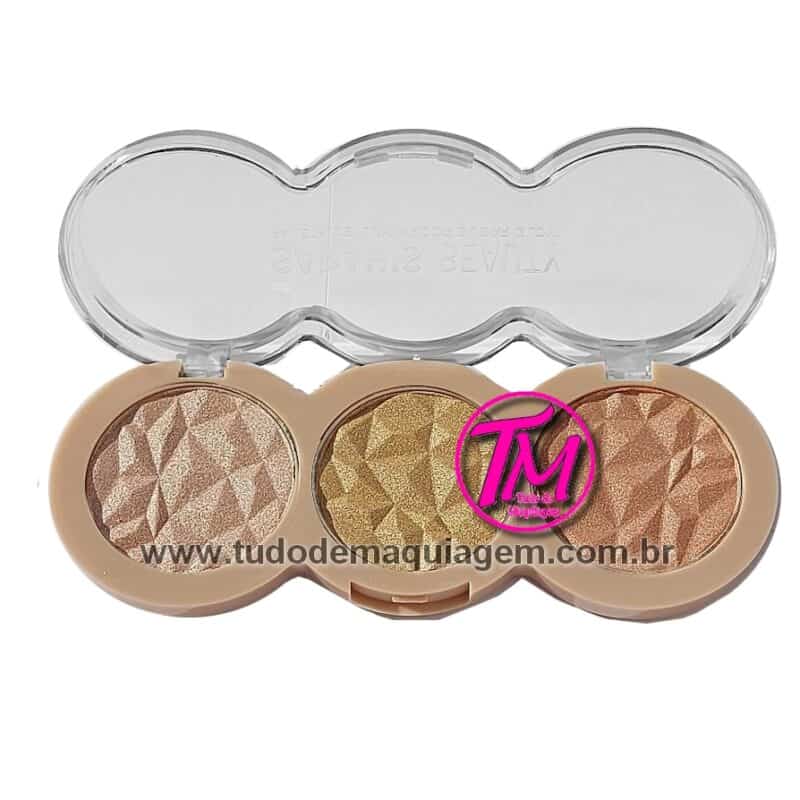 paleta de iluminador sugar glow C aberta