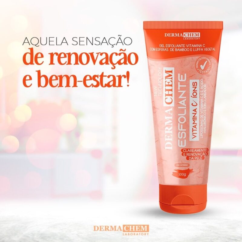 gel esfoliante vitamina C dermachem na mao beneficios