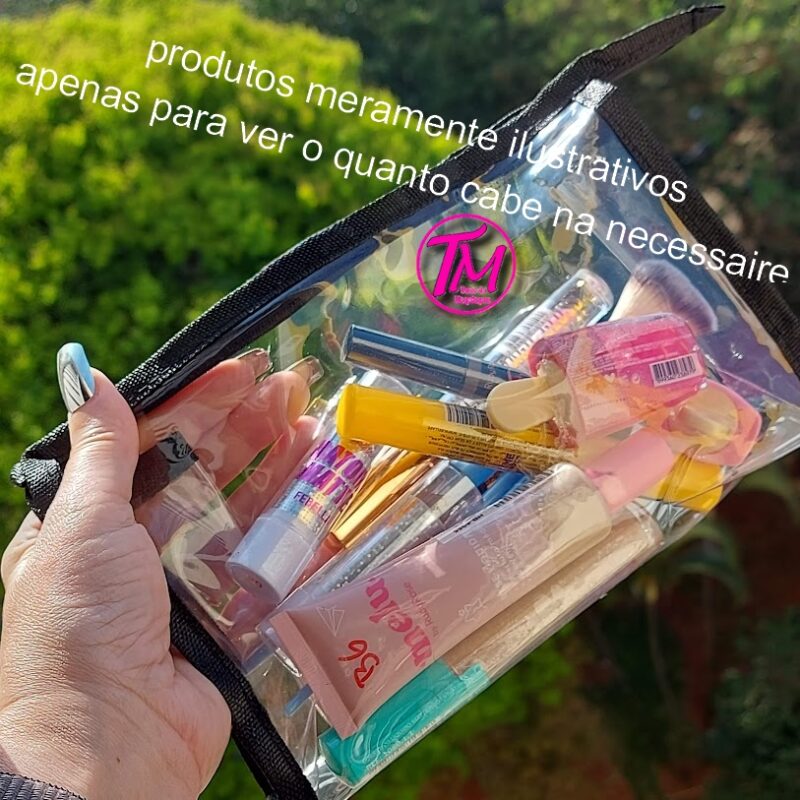 Necessaire Transparente para Maquiagem 21 cm x 12 cm Ruby's - Image 2