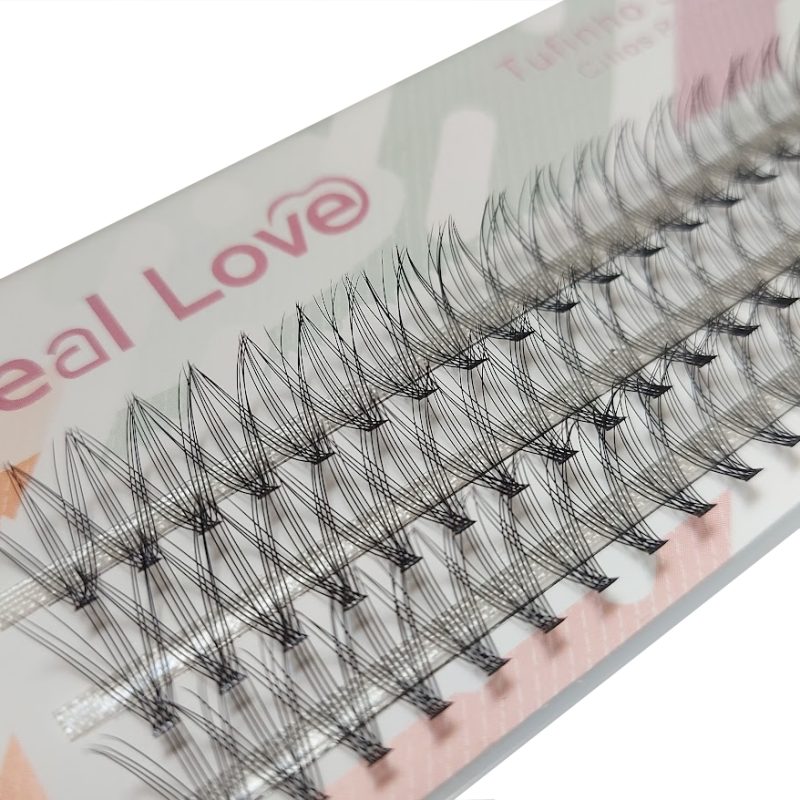 Cílios Postiços em tufos sem nó Real Love 14 mm Curvatura 10D - Image 5