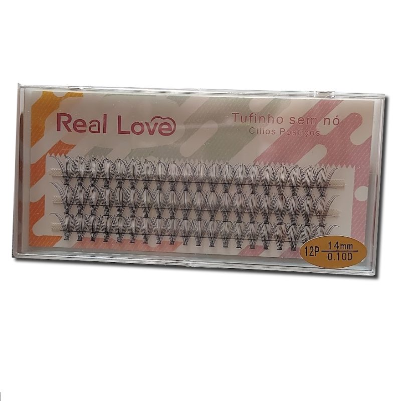 Cílios Postiços em tufos sem nó Real Love 14 mm Curvatura 10D - Image 3