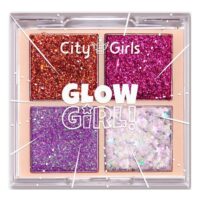 paleta de glitter prensado glow grils city girls c