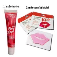 kit tratamento labial 3 produtos: 1 esfoliante e 2 máscara labial