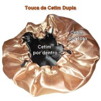 touca dupla face de cetim ajustável