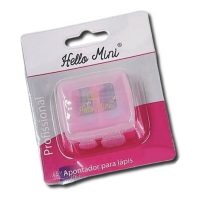 apontador duplo para lápis hello mini