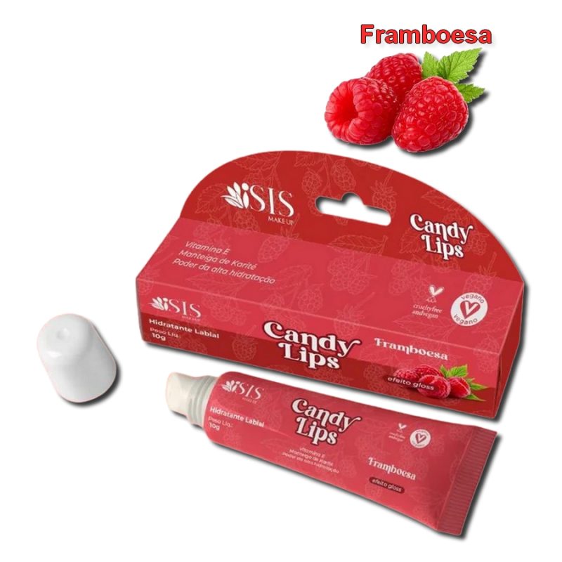 Hidratante Labial Candy Balm Lips Framboesa - Isis Makeup - Image 2