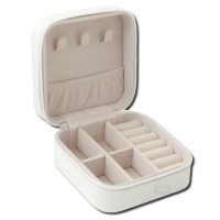 Mini Porta Joias Portátil Branco