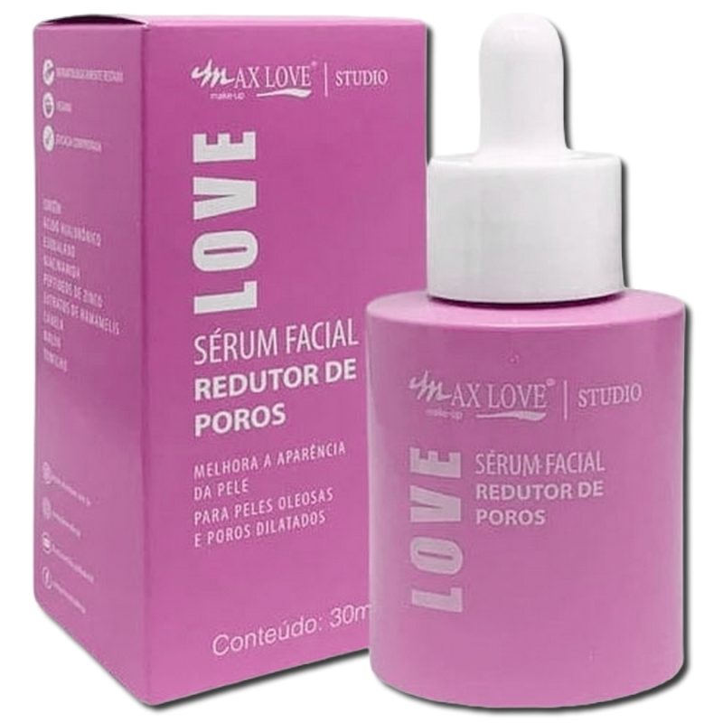serum facial redutor de poros max love