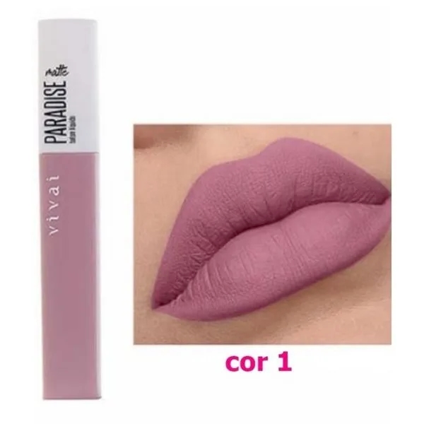 batom liquido matte paradise vivai cor 1