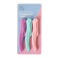 kit de navalhas 3 unidades miss frandy