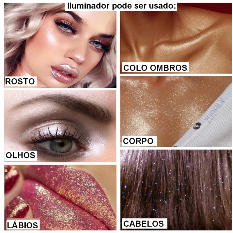 Pó Iluminador Cor 03 Love Rain - Corpo, Rosto, Olhos - Image 2