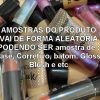 amostra de produtos de maquiagem brinde