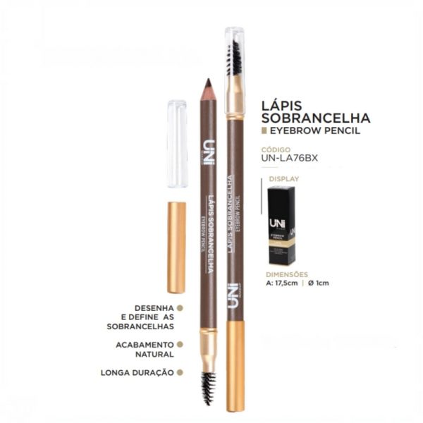 lapis de sobrancelhas eyebrow pencil cor universal Uni Makeup3
