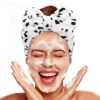 Faixa Felpuda com Elástico para Maquiagem e Cuidados Faciais