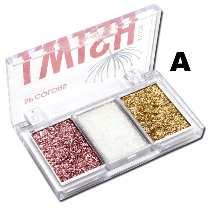 Sombra Glitter Paleta Trio Glow I Wish - SP Colors A