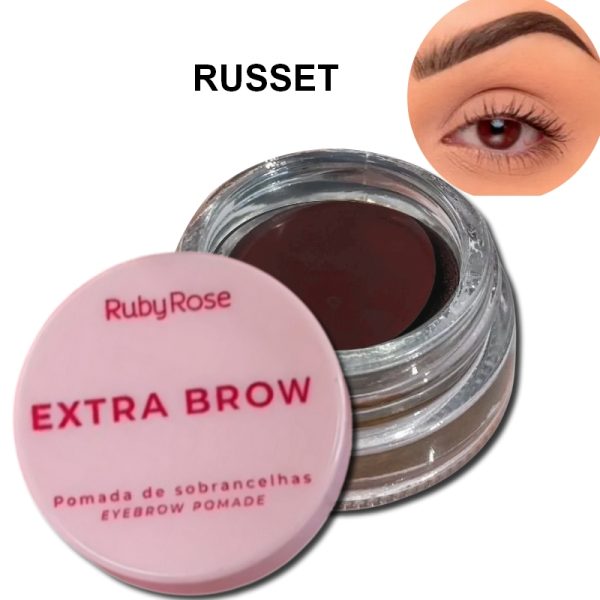 pomada de sobrancelhas extra brow RUSSET ruby rose 4