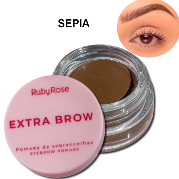 pomada de sobrancelhas extra brow SEPIA ruby rose 3