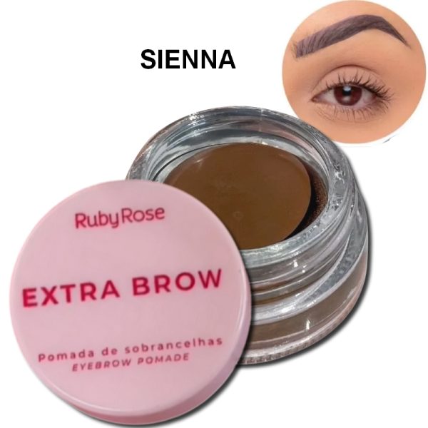 pomada de sobrancelhas extra brow sienna ruby rose 1