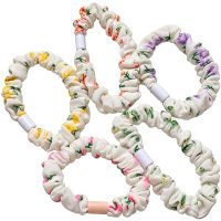 kit 5 xuxinhas de cetim scrunchie antifrizz cores neutras sea blue