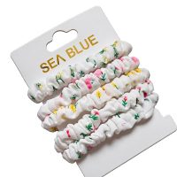 kit 5 xuxinhas de cetim scrunchie antifrizz cores neutras sea blue