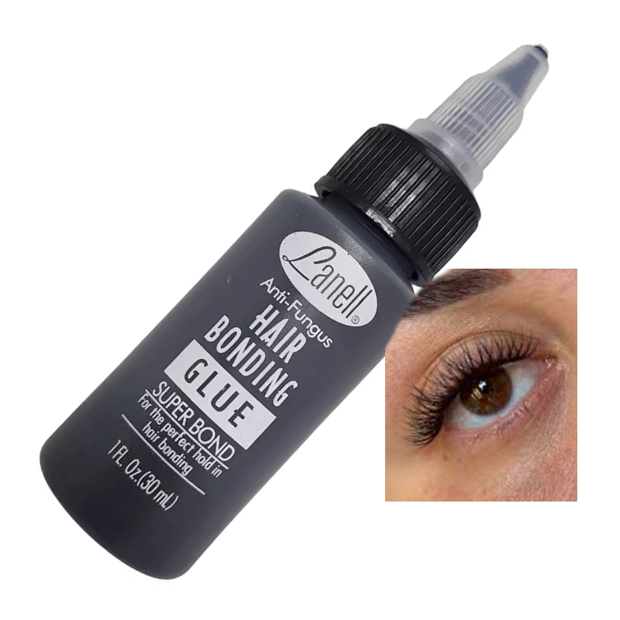 Cola Lanell 30ml Para Mega Hair Cílios Tufinho Profissional Cor Preto ...