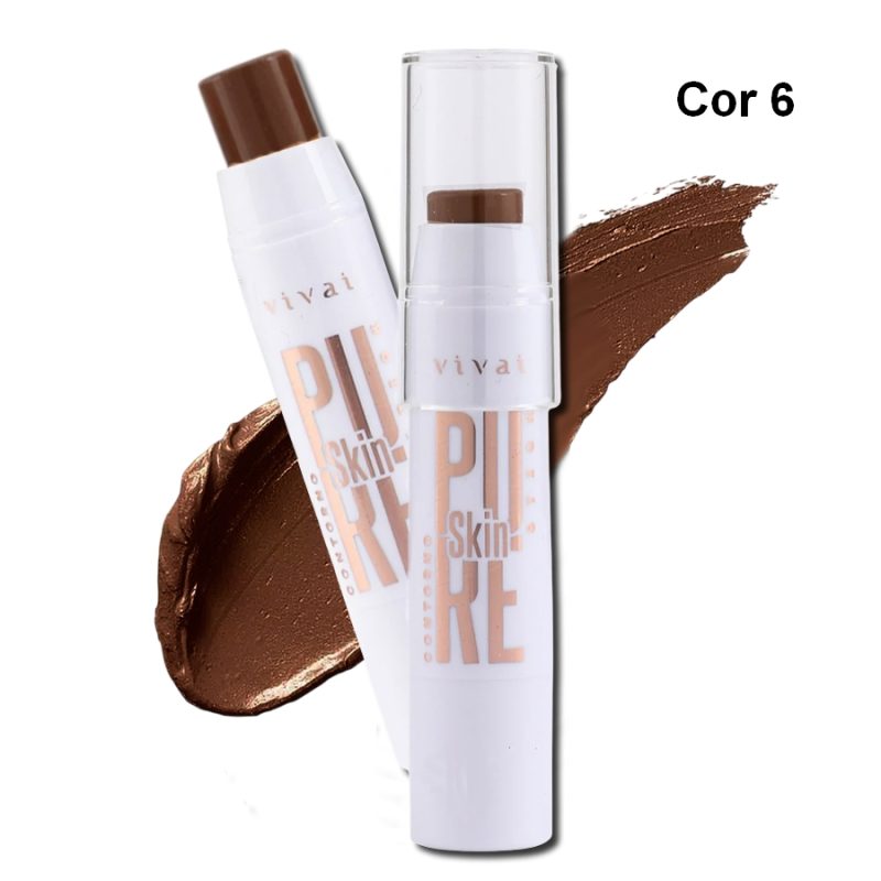 contorno bastão pure skin stick vivai cor 6