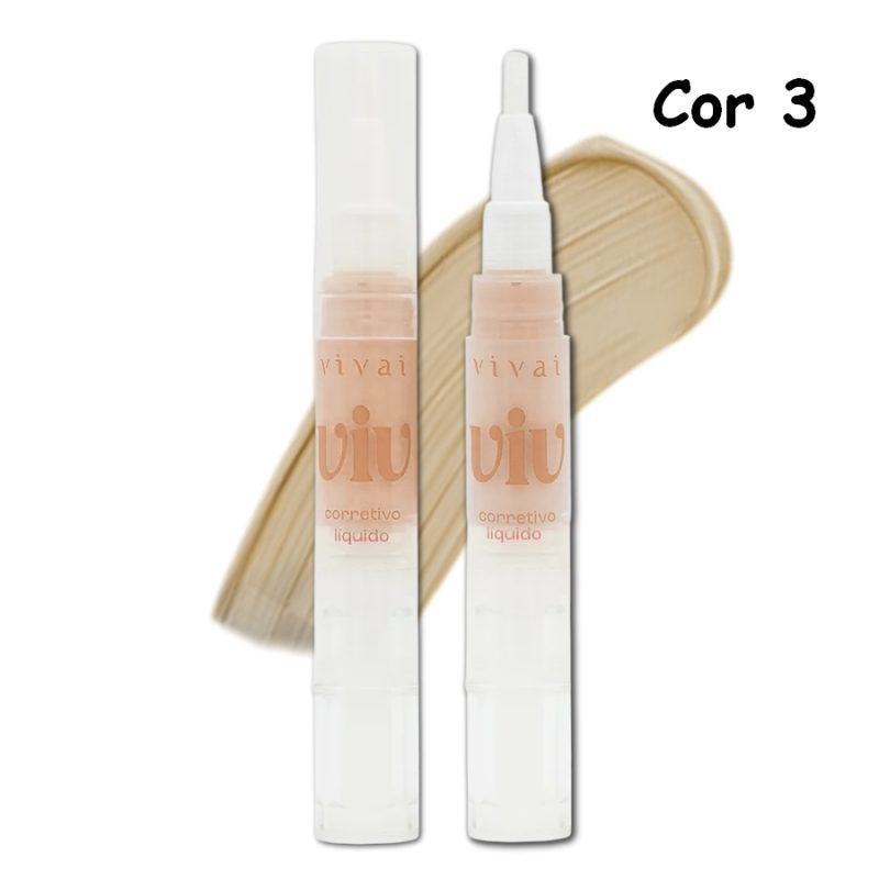corretivo liquido Caneta Viv Vivai cor 3