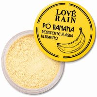 pó banana ultrafino aveludado resistente à Água love rain