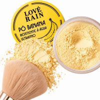 pó banana ultrafino aveludado resistente à Água love rain