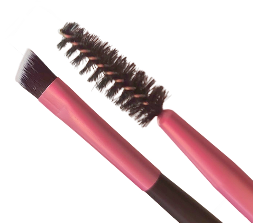 Pincel Duplo de Sobrancelhas Escova e Chanfrado Ruby Anjo - Imagem 2