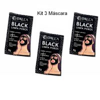 kit 3 mascara facial black dalla