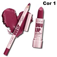 duo lip lápis contorno labial e batom bala vivai cor 1