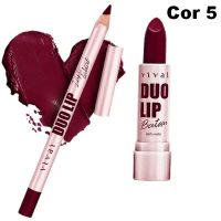 duo lip lápis contorno labial e batom bala vivai cor 5