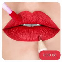 duo lux matte contorno labial e batom líquido febella cor 6
