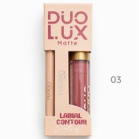 duo lux matte contorno labial e batom líquido febella cor 3